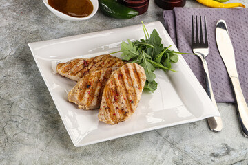 Grilled turkey breast fillet steak