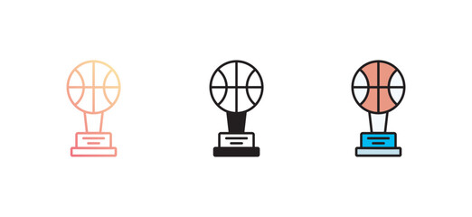 Basketball icon design with white background stock illustration