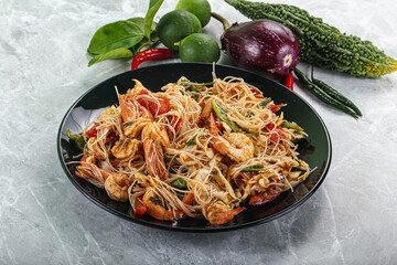 Thai Spicy Vermicelli Salad with Prawns