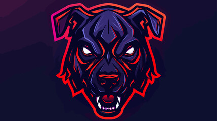 hound esport logo design inspiration . sporty dog head logo design template © Rocky Graphics