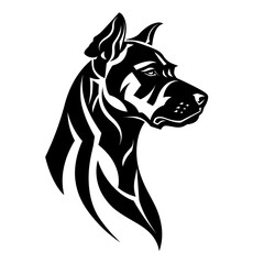 Hound Tribal Logo Silhouette. Isolated on white background