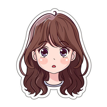 illustration vector of cute chiby anime character sticker,perfect for profile photo,social media post, and stickers