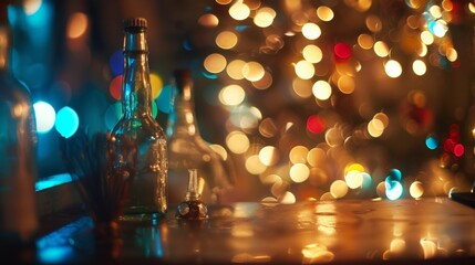 Protons and neutrons gather at the bar exchanging stories of their nuclear adventures.