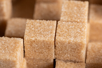 3D volumetric background of sweet cane sugar refined.