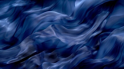 Obraz premium A blue background with wavy lines On the right, a black background with a white line on the left side