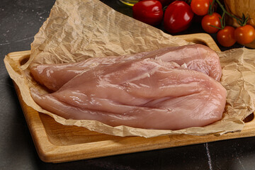 Raw chicken breast fillet for cooking