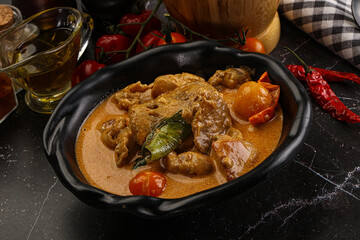 Thai Tom yum soup with chicken