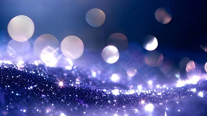 Fototapeta premium Abstract glitter silver purple blue lights defocused blurry background 