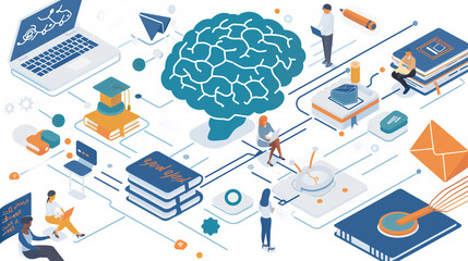 Infographics on the benefits of AI in education, such as adaptive learning, student engagement, and educational outcomes.