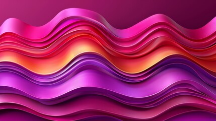  A pink background dominates the right side of the image, while a purple and pink wave pattern with distinct pink and orange hues forms the wavy left side