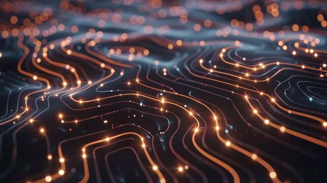 The pathways on the board branch out and connect in unexpected ways mirroring the unpredictable behavior of quantum particles.