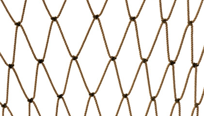 Naklejka premium Football or tennis net. Rope mesh on a white background close-up
