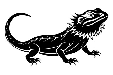 bearded dragon vector silhouette illustration