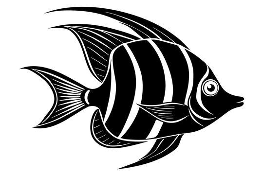 recommend clip art: angelfish vector silhouette illustration