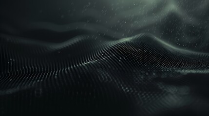 light from above, rain cascading downward from bottom to crest