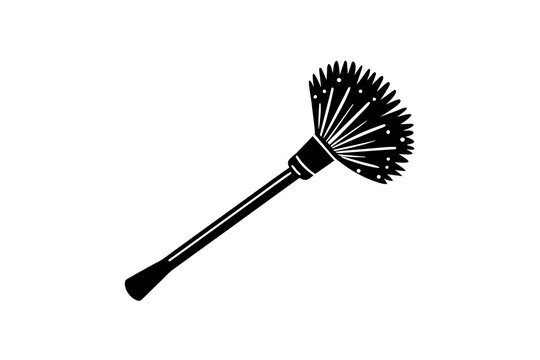 black duster cleaning tool on white background clip art preview