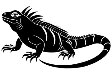 iguana vector silhouette illustration