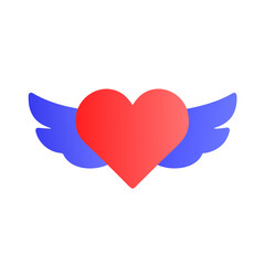 Heart with Wings Icon for Creative Designs