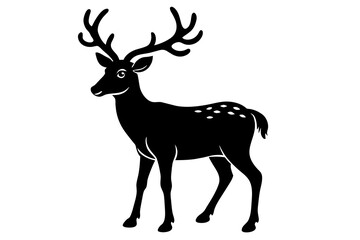 reindeer vector silhouette illustration