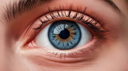 close up of a female eye