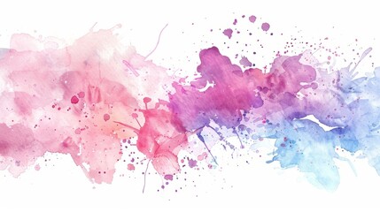 Obraz premium Vibrant rainbow watercolor background with pastel splash, abstract texture for summer designs - vector illustration
