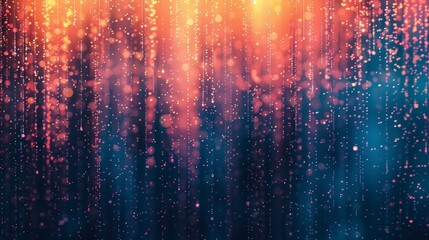 Colorful pixel rain abstract illustration: retro icon with digital flair, flat symbol background - vibrant digital art for design projects