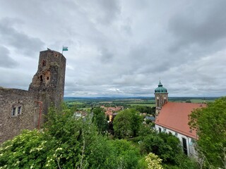 Burg und Kirche in Stolpen