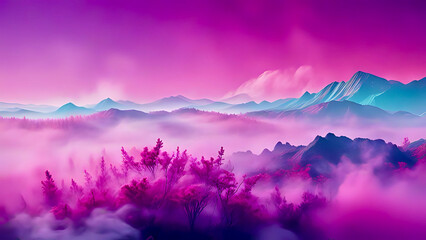 Obraz premium sunrise in mountains