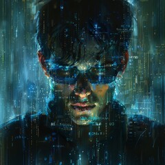 Fototapeta premium The Numbered Minds Eye. Generative AI