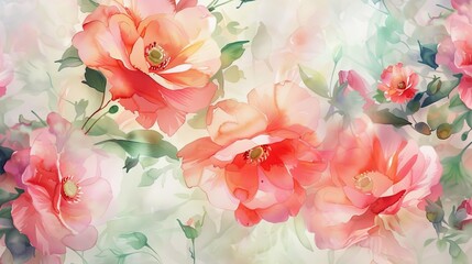 Soft watercolor flowers for a feminine bedroom. 