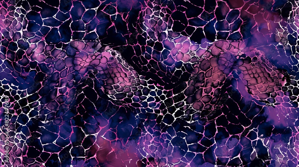 Poster a seamless wild design pattern featuring a snakeskin background with a watercolor effect. ideal for 