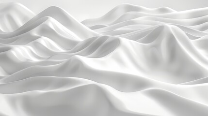 smooth, white lines crown the peaks; bottom lies a expansive, pristine white base