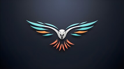 Obraz premium Powerful Hawk Logo with Clean Vector Lines