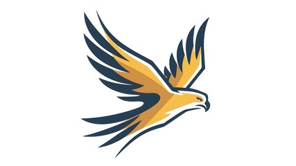 Obraz premium Powerful Hawk Logo with Clean Vector Lines