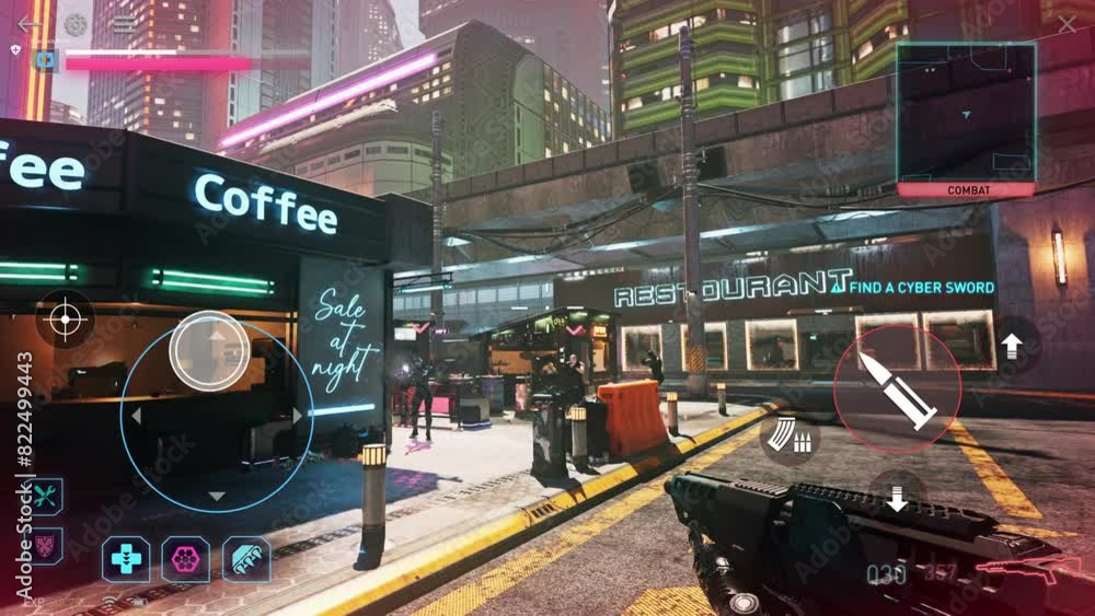Fototapete playing the newest smartphone app video game. player battling with the rival in the smartphone app s