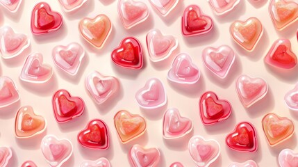 Seamless pattern: sweetheart candy background for valentine's day with heart-shaped messages