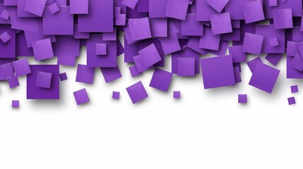  A white background filled with numerous purple squares and rectangles at the bottom