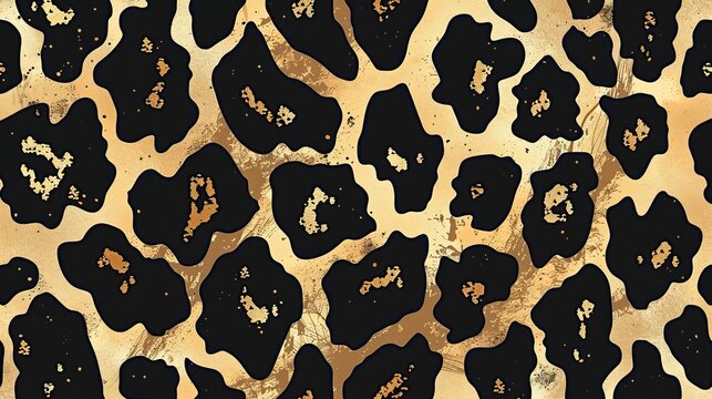 Abstract print mimicking leopard skin in a seamless design.