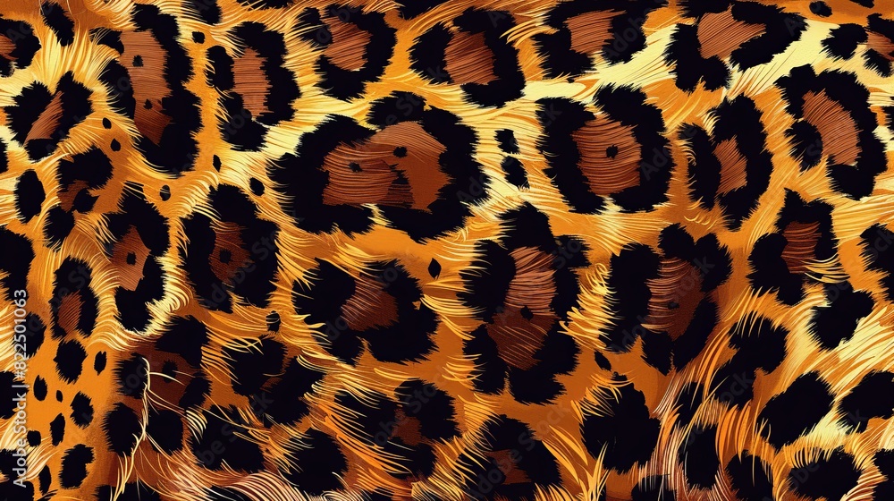 Poster abstract print mimicking leopard skin in a seamless design.