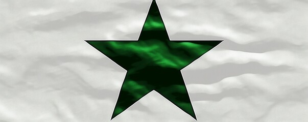 Esperanto symbol, green star, white background