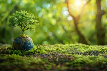Earth Green Plant Environmental Protection Concept