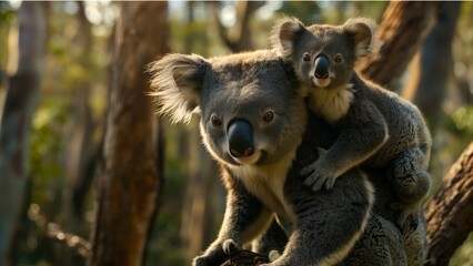 animal themes koala in tree