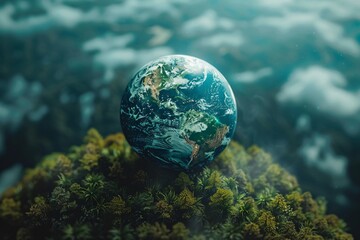 Earth Green Plant Environmental Protection Concept