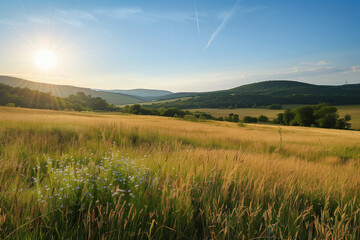 Obraz premium A gold glittery background with many small gold pieces scattered around