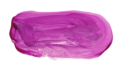 PNG Art Oil and Acrylic smear painting blot elements. Abstract texture violet lilac color brushstroke stain isolated on transparent background.