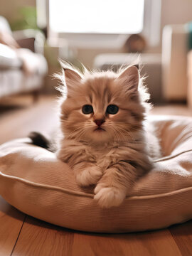 Gatito peque&ntilde;o y adorable en casa