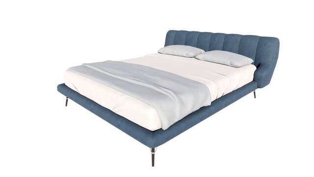 3D rendering of minimalist and comfortable beds with wooden matrial