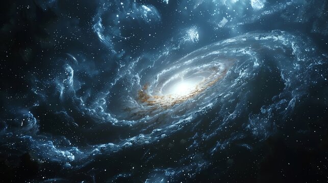 Animated gif of a rotating galaxy
