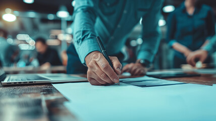 A business consultant providing insights to a startup team .