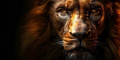 The Lion of Judah: Symbolic Representation of Jesus Christ. Concept Christianity, Religious...